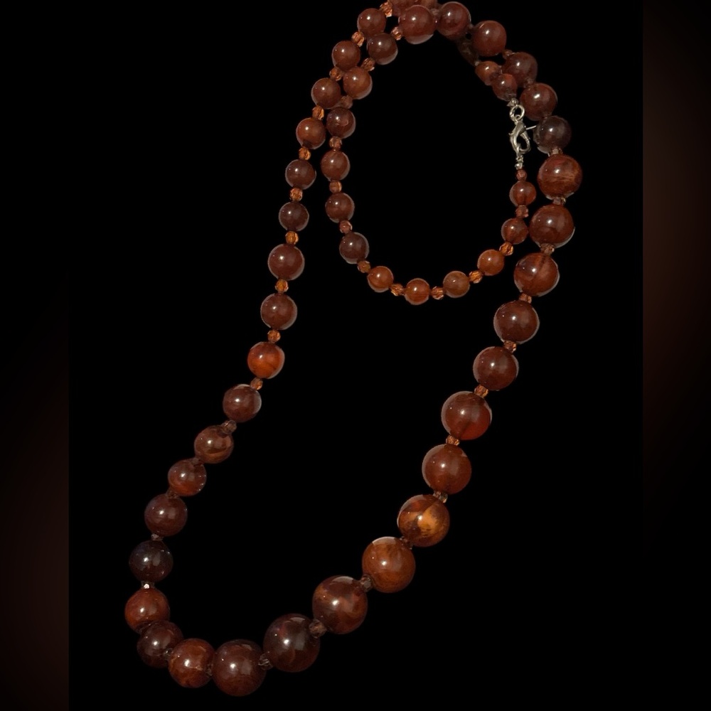 Vintage Cherry Amber Bake-light Bead Necklace - Picture 8 of 9